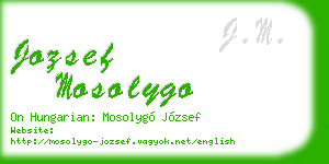 jozsef mosolygo business card